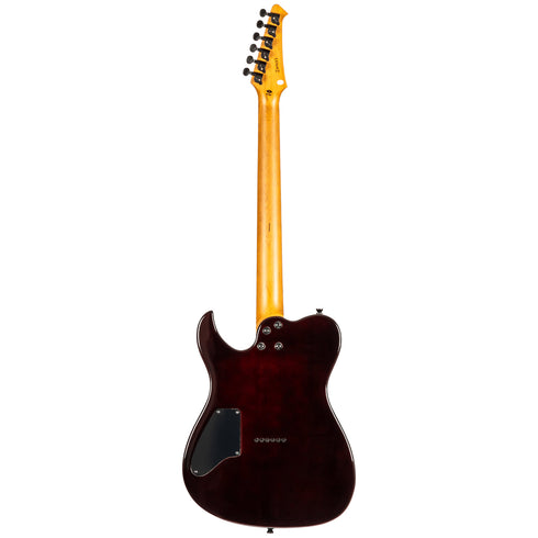 Spira Guitars T-450 TDB Flame Top Electric Guitar Roasted Maple- Transparent Blue